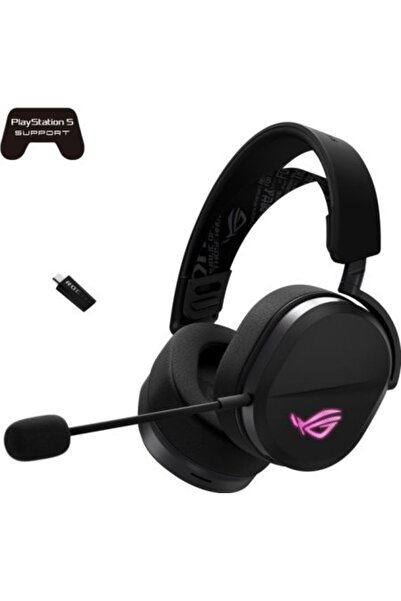 ASUS Ακουστικά Κεφαλής Υπεραυτικά Ασύρματα/Ενσύρματα ROG Pelta Μαύρα