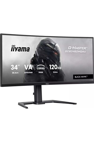 IIYAMA LCD LED 34 " G-Master Black Hawk GCB3482WQSU-B1 UWQHD Μαύρο Κυρτό