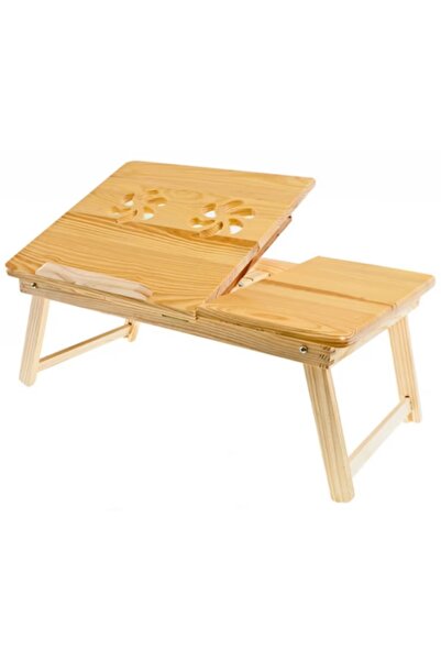 Generic Masă pliabilă din bambus pentru laptop cu design ergonomic