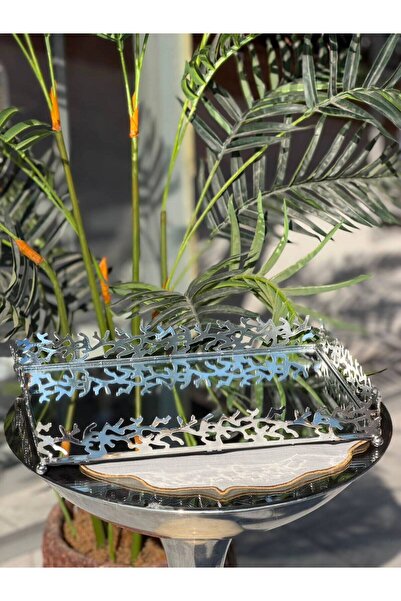 Hinora Laser Cut Patterned Rectangular Mirrored Metal Decorative Tray – Gold ...