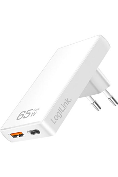 LogiLink Φορτιστής USB PA0368 USB-C/A 65W Εξαιρετικά Λεπτός Λευκός