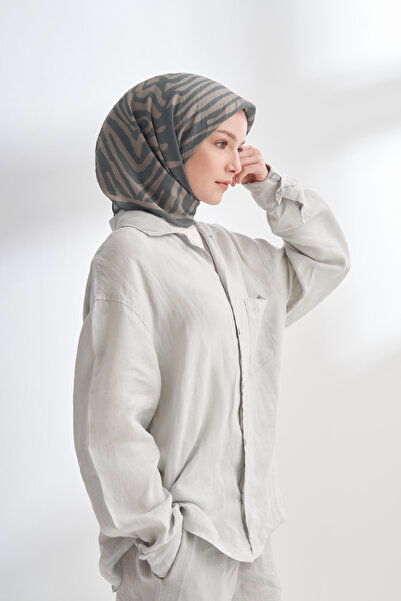 ARMANDA Nomadic Lines Desen the Tencel Edit Scarf - Green