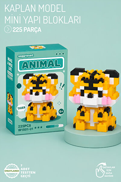 Nandy Home Tiger Character Model Figure 3D Building Toys - 225 Pieces