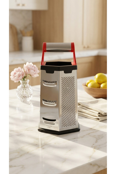 Cooker 18 cm Stainless Steel Grater Red Ckr4514
