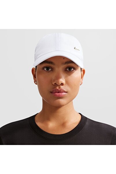 Nike Dri-Fit Club Cap Gold Swoosh Ayarlanabilir Unisex Şapka Beyaz