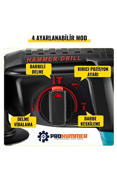 PH014 Kömürsüz Akülü Kırıcı Delici Matkap 88Vf 5Ah Profesyonel Mavi