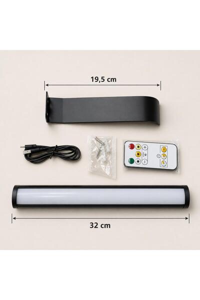 Cata CT-2465 Şahin Şarjlı LED Tablo ve Ayna Apliği – Kumandalı, Dokunmatik, Manyetik, 3 Renkli ve Di