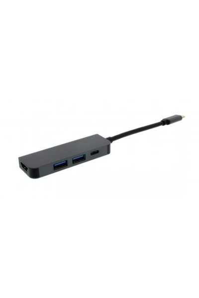 Well Προσαρμογέας USB Type C – HDMI 2x USB3.0 USB Type C PD