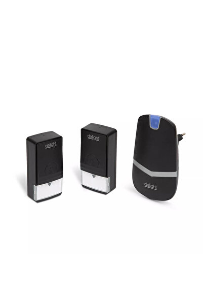 Kinetic Black wireless and battery-free digital doorbell with 2 outdoor units...