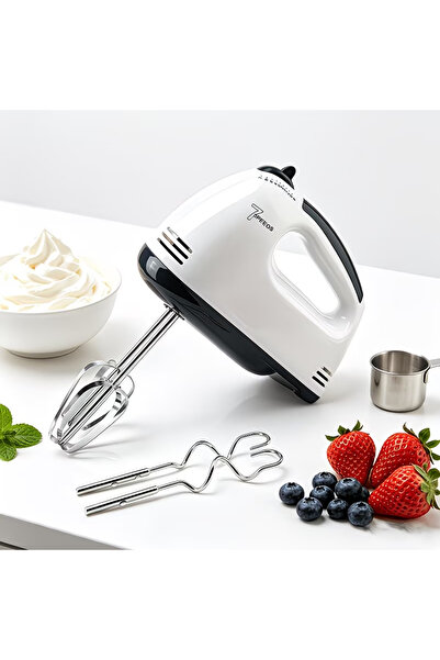 Generic Electric Hand Mixer 7 Speed with Stainless Steel Attachments Dough Ho...