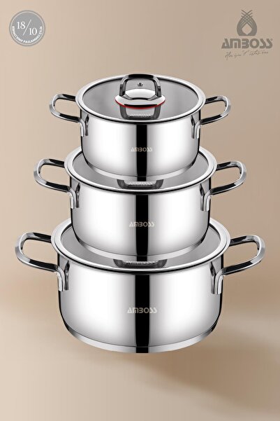 Amboss Toscana 6 Piece Stainless Steel Deep Pot Set
