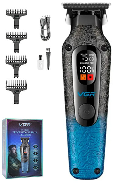 VGR V-879T Profesyonel Saç Sakal Tıraş Makinesi 7500 RPM DLC Seramik T-Bıçak ...