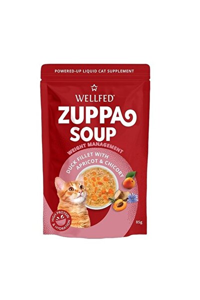 Wellfed Supliment de hidratare pentru pisici Zuppa Soup, Rata cu caise si cic...