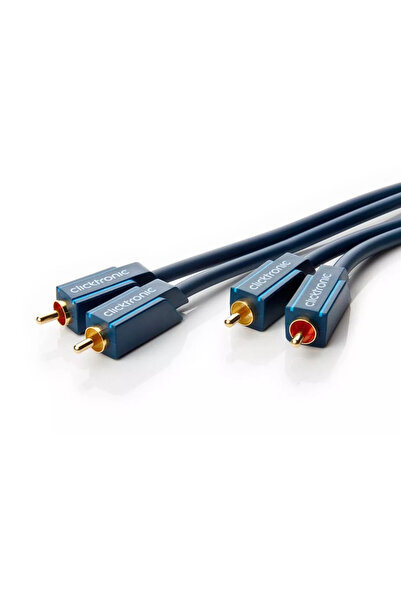 CLICKTRONIC Cablu RCA profesional, cu 2 mufe la fiecare capăt, 0,5m, OFC, pla...