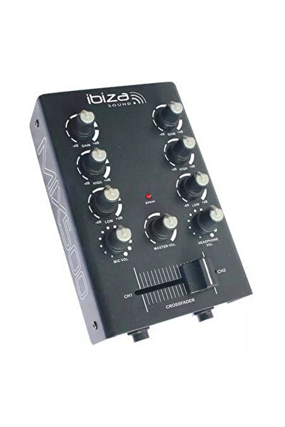 IBIZA 2-channel mixer, 2 line inputs, 1 microphone input