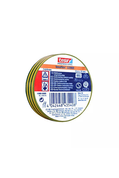Tesa 10m insulating tape TESAFLEX yellow/green