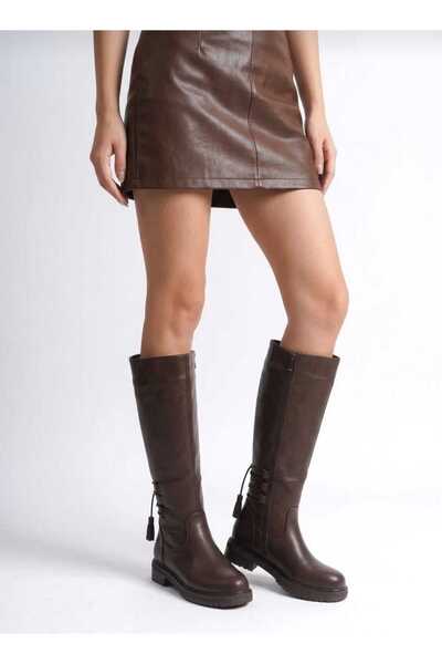 AYDOĞDU by ünal Aci Brown Women's Ankle-Strapped Stylish Style Boots 2001000