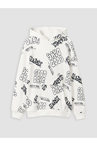 LC Waikiki Rmz Gi̇yi̇m Farkiyla Hooded Boys' Sweatshirt