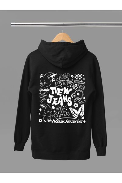 MAGORS New Jeans K-Pop Printed 3 Yarn Quality Soft Texture Hooded Children's ...