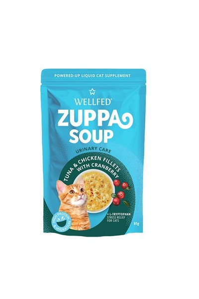 Wellfed Supliment de hidratare pentru pisici Zuppa Soup, Ton, fileuri de pui ...