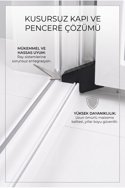 3dfabrick Siyah PVC Pencere ve Kapı Sabitleyici ekstra dayanıklı Stoper - Rüzgar Önleyici Cam Tutucu