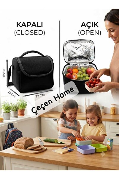 ÇEÇEN HOME Термоизолирана чанта за обяд - Термокутия за запазване на топлина ...