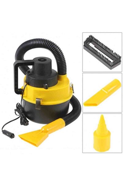 Generic Aspirator auto 12 V, aspirare uscată sau umedă, 100 W, rotund, 3 L