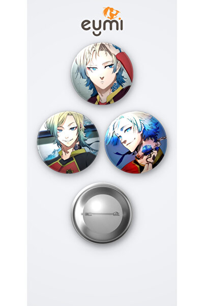 Eymi Design Blue Lock Animesi Kaiser 3'lü Metal Rozet Seti 58mm İğneli Buton ...