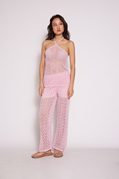 Nisan Ajurlu Tri̇ko Takim Pink