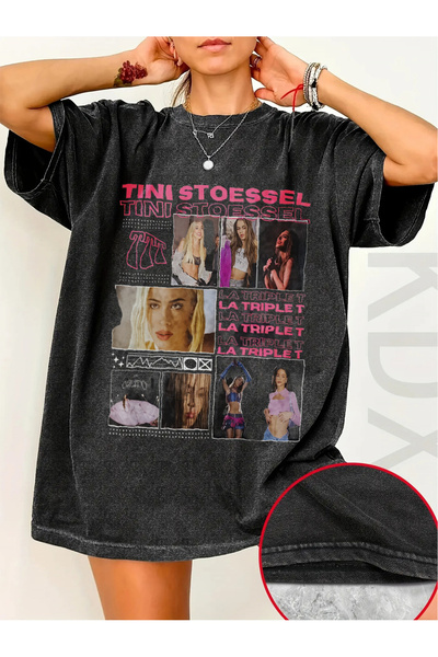 MSEF تي شيرت قطني من Tini Album Tour Merch، تي شيرت هيب هوب، قميص للجنسين