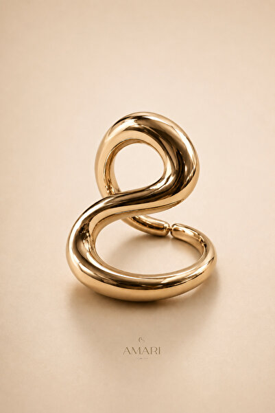 Amari Wavy S Design Adjustable Ring
