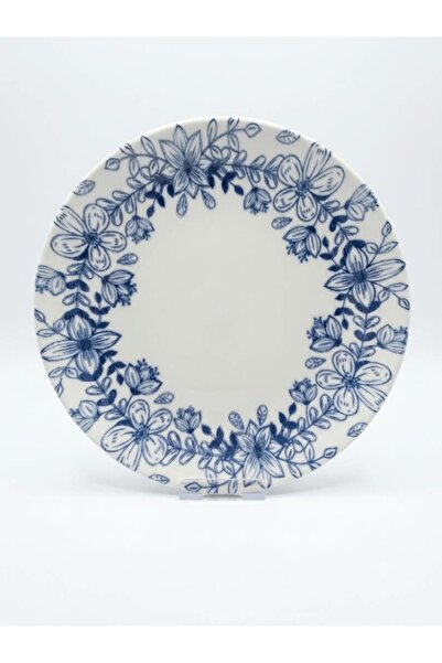 Maia Porselen 6'lı 18 cm Çiçek Desenli Yemek Tabağı Seti