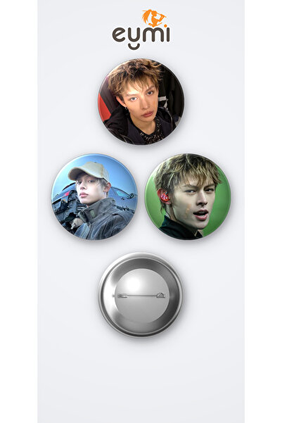 Eymi Design Cortis Kpop Grubu James 3'lü Metal Rozet Seti 58mm İğneli Buton Ç...