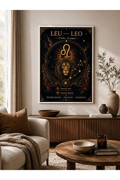 Miutic Print Studio Tablou Zodia Leu – Leo, Tablou Zodiacal Decorativ