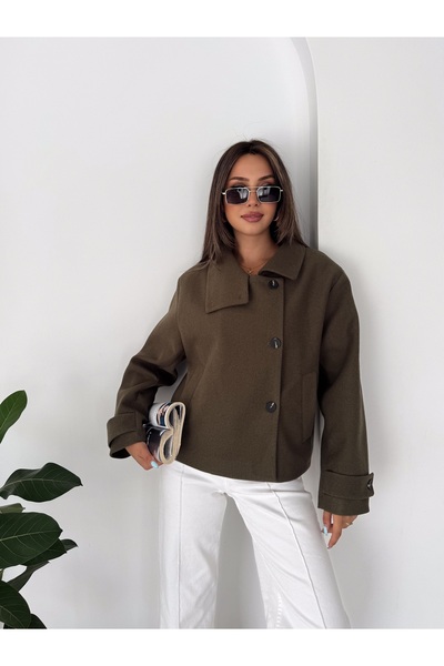 Bak'ap Premium Trend Stand Collar Cashmere Jacket