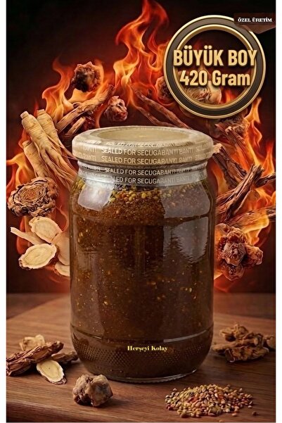 Herşeyi Kolay Ginseng Çakşır Otu Demir Dikeni Propolis Polen Mesir Atom Güç Macunu Bitkisel Macun 420gr