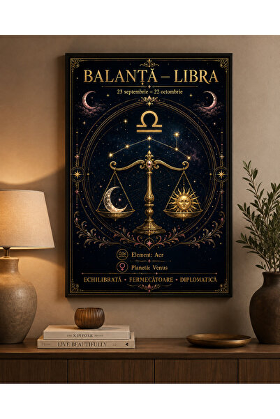 Miutic Print Studio Tablou Zodia Balanță – Libra, Tablou Zodiacal Decorativ