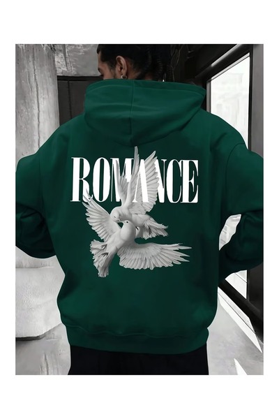 DAXİS Sportwear Company Romance Back Printed Oversize Hooded Sweatshirt