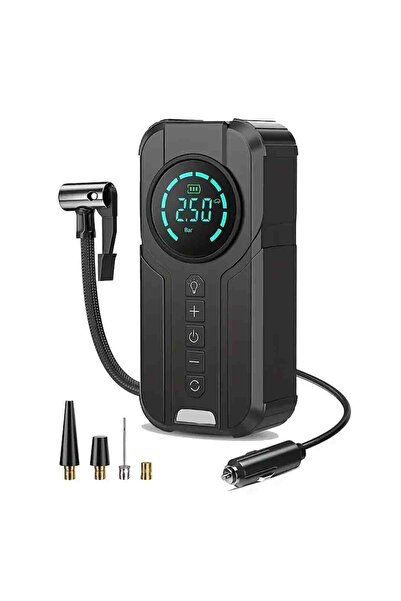 Generic Compresor auto portabil, Pompă inteligentă, 12 V, Lanternă