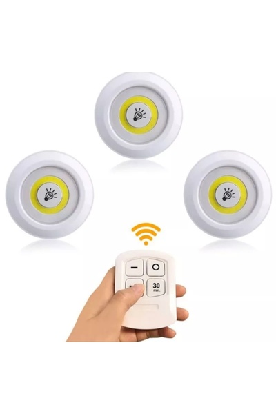 Generic Set de 3 lămpi LED portabile cu telecomandă inclusă