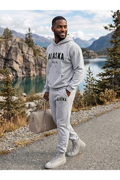 WOODROFFE Unisex Alaska Oversize Hooded Tracksuit Set Loose Fit