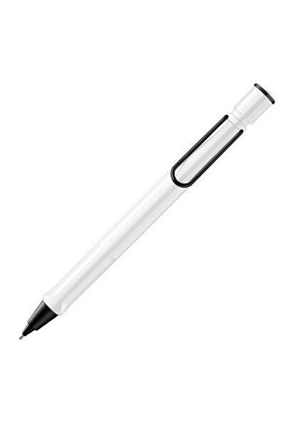 Lamy قلم سفاري متعدد الاستخدامات بمشبك معدني أسود 0.5 أبيض