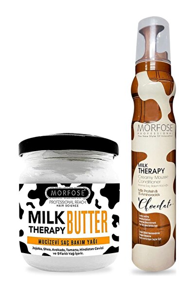 Morfose Milk Therapy Chocolate Saç Köpüğü 200 ml Jojoba ve Shea Yağı İçeren M...
