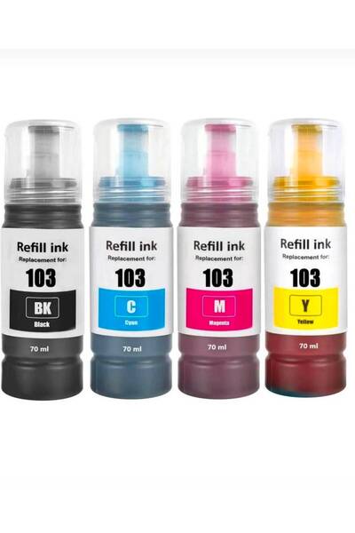 e-plus EPSON 103 L1110/l3110/l3111/l3150/l3156/l3151/l5190 Uyumlu 4 Renk Müre...