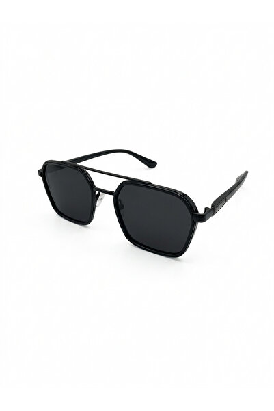 ZENAFİR Unisex Siyah Kare Aviator Güneş Gözlüğü Çift Köprülü UV400 Korumalı S...