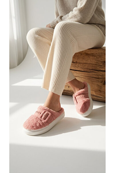 Friend & Trend Friend&Trend Women's Plush Fur Buckle Home Slippers Soft Warm ...