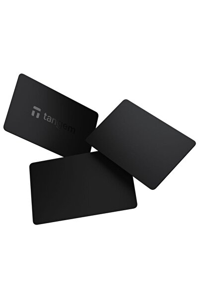 tangem Комплект от 3 карти, Хардуерен крипто портфейл, NFC, Черен – Стелт