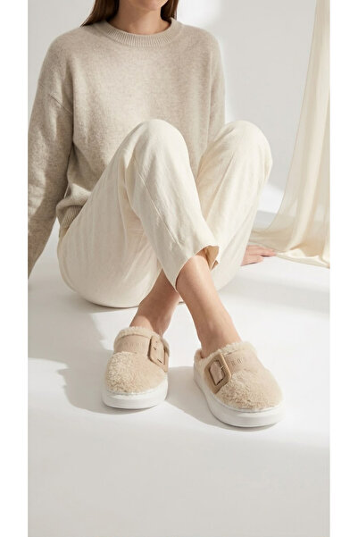 Friend & Trend Friend&Trend Women's Plush Fur Buckle Home Slippers Soft Warm ...