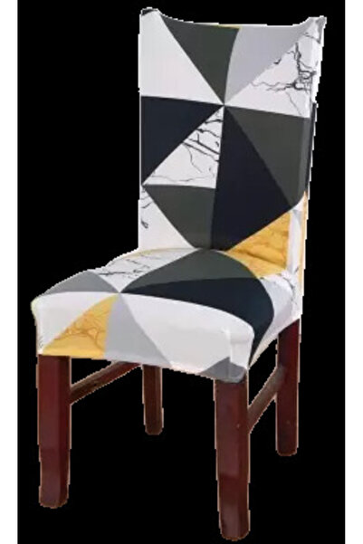 HASSAN Set de 6 huse pentru scaun cu model abstract