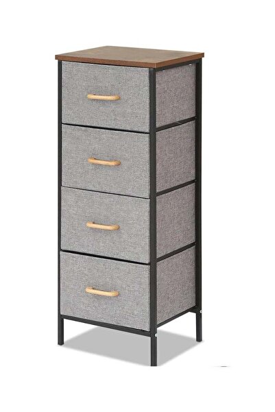 Generic Fabric Dresser Storage Tower with 4 Drawers, Lightweight Organizer Ca...